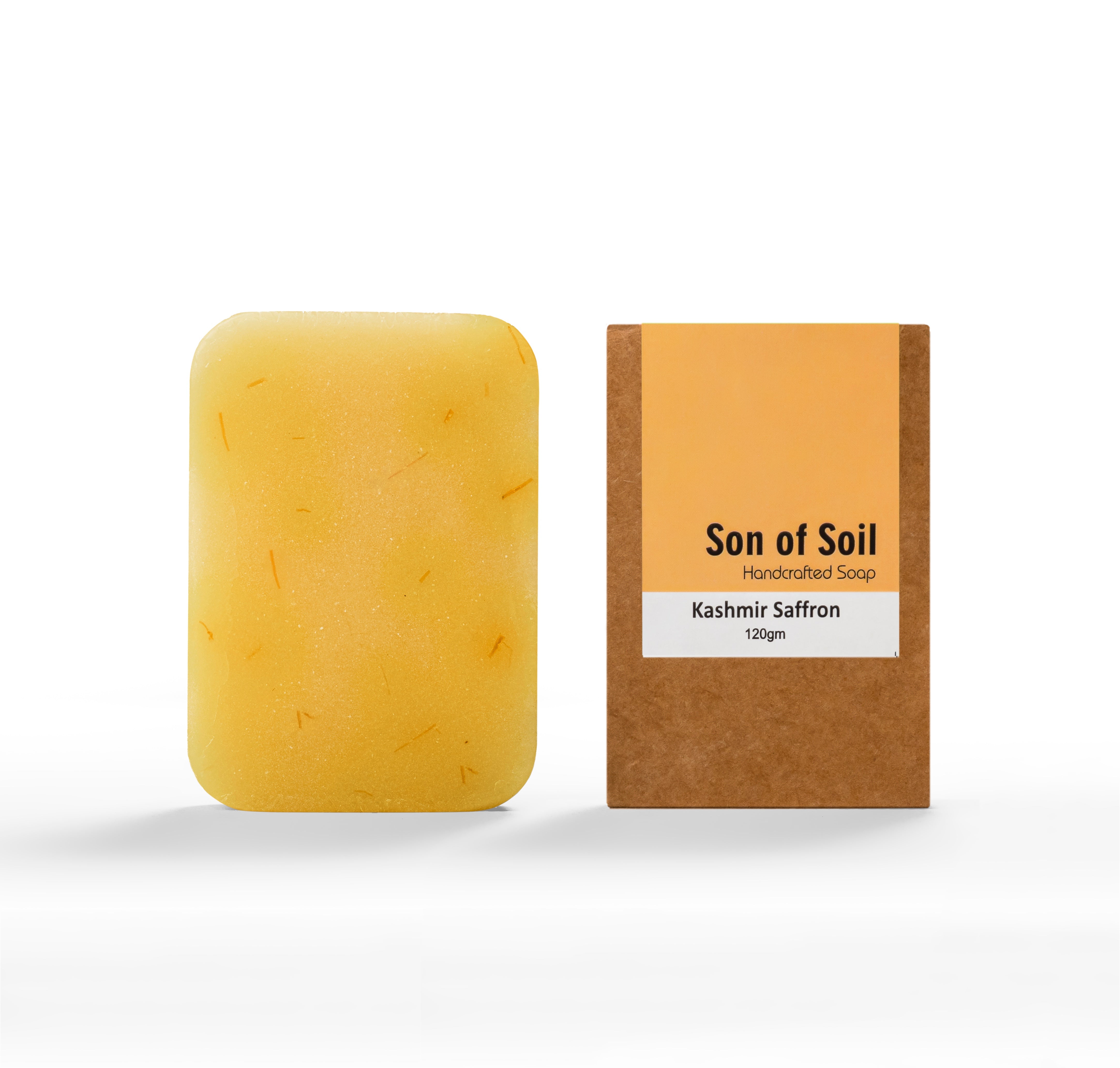 Handmade Soap with Kashmir Saffron for Skin Brightening and Reducing Tanning| Luxury Beauty Soap with Goat Milk| No Colours| No Parabens -120gm