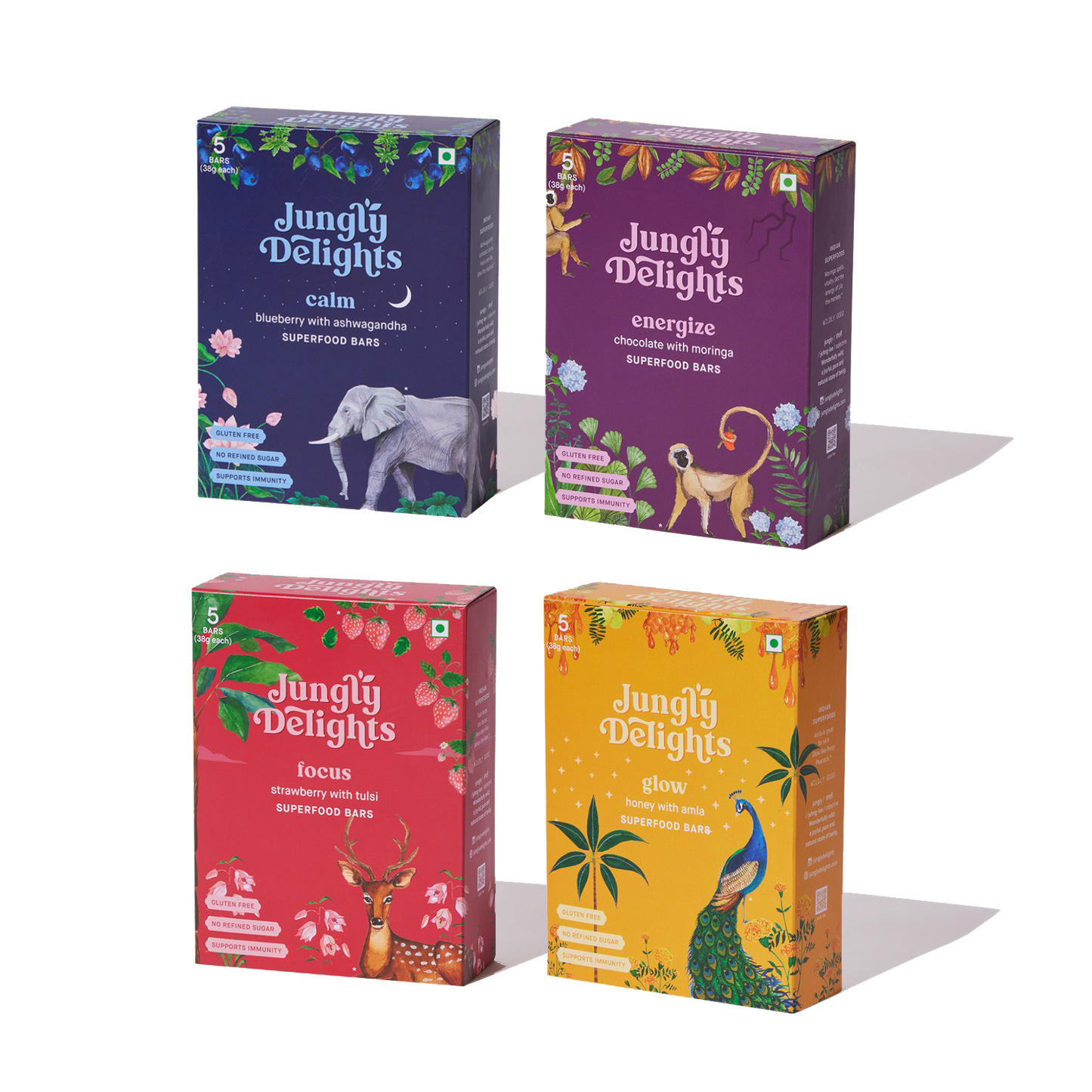 Superfood Bars| Variety pack | All Superfood Bars | Loved by Kids | 4 Boxes Of 5 Bars each