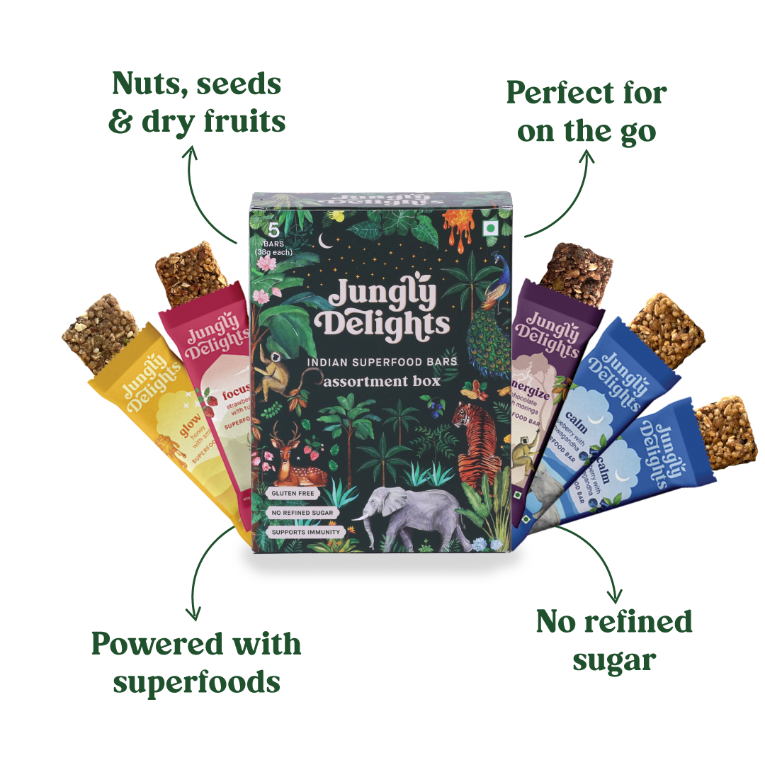 Superfood Bars| Assortment Box | Loved by Kids | Per box of 5 bars