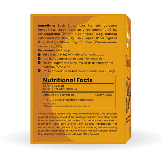 Turmeric Latte | Natural & Healthy | Ayurvedic | Ashwagandha Mix | Golden Milk | Immunity Booster | Haldi Doodh Mix | 100g