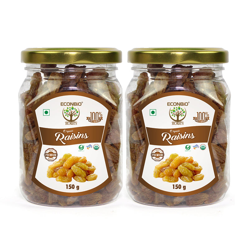 Organically Grown Raisins 150g ( Pack of 2)