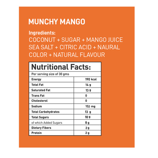 Coconut Chips - Munchy Mango -  Gluten Free, Vegan