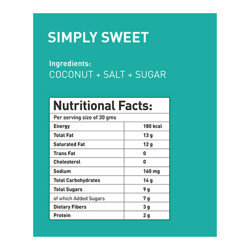 Coconut Chips - Simply Sweet -  Gluten Free, Vegan