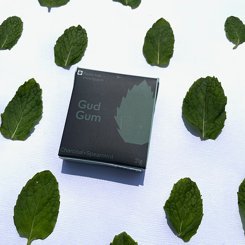 Charcoal Mint Gum- Pack of 2 (15 pieces per pack)