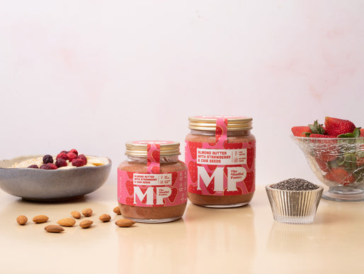 Almond Butter with Strawberry and Chia Seeds