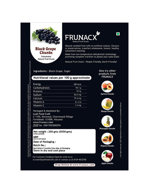 Black Grape Chunks - Fast Fruit Snack