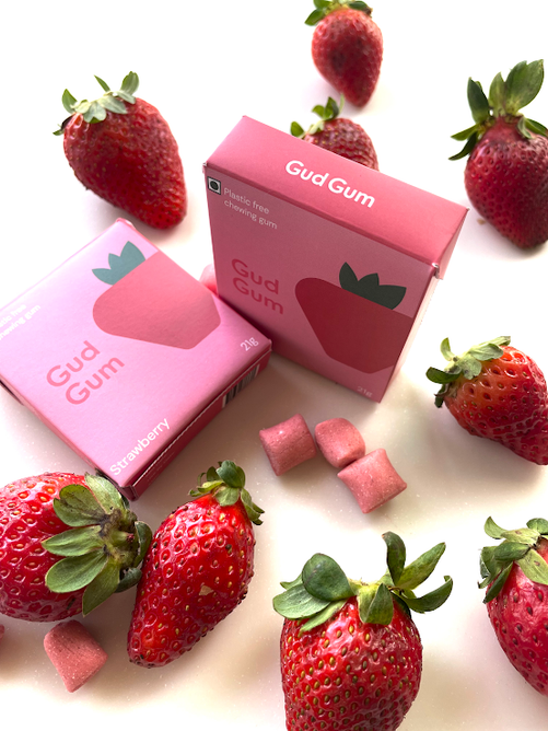 Strawberry Gum- Pack of 2 (15 pieces per pack)