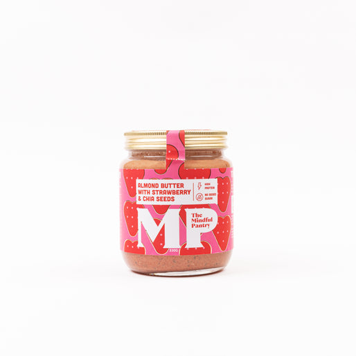 Almond Butter with Strawberry and Chia Seeds