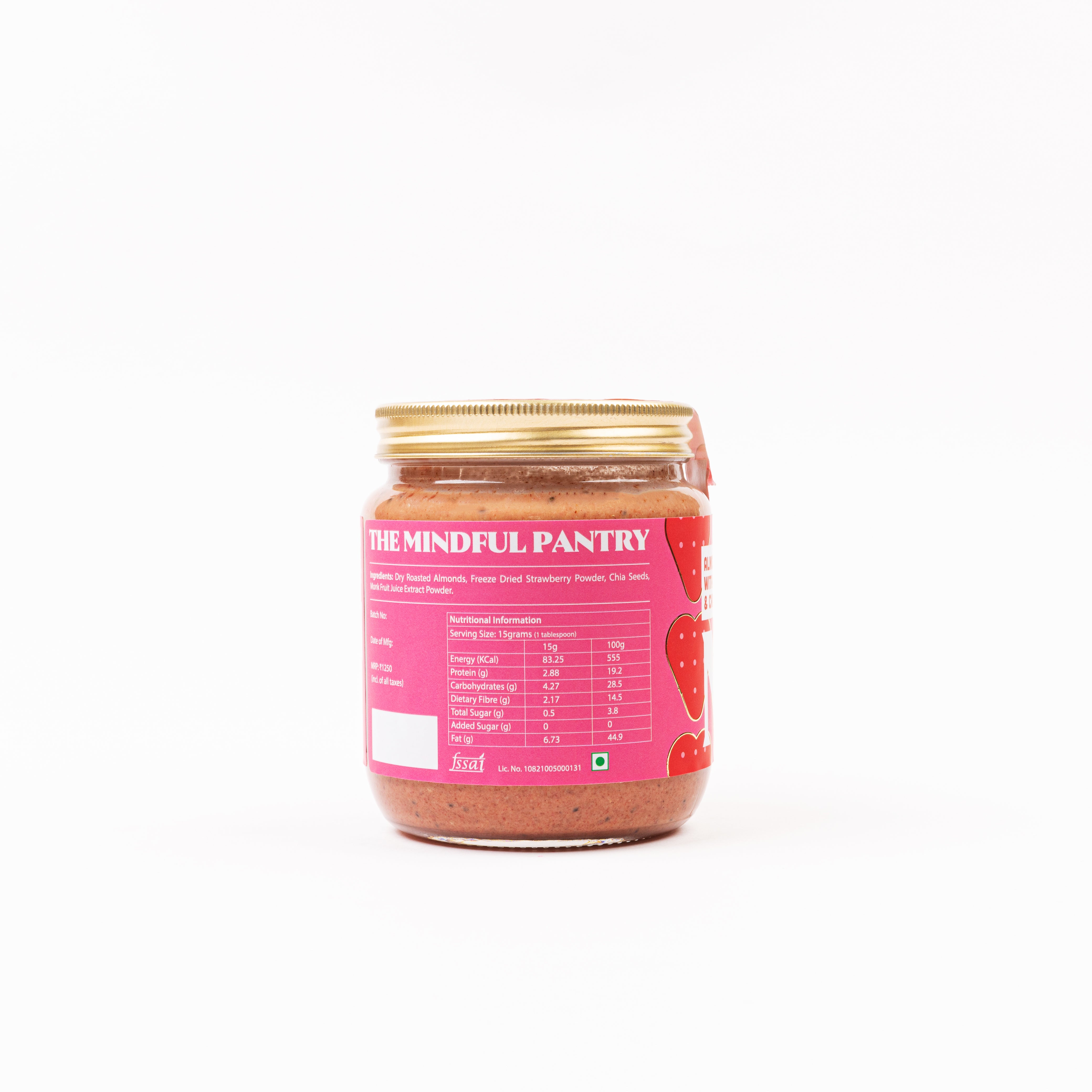 Almond Butter with Strawberry and Chia Seeds