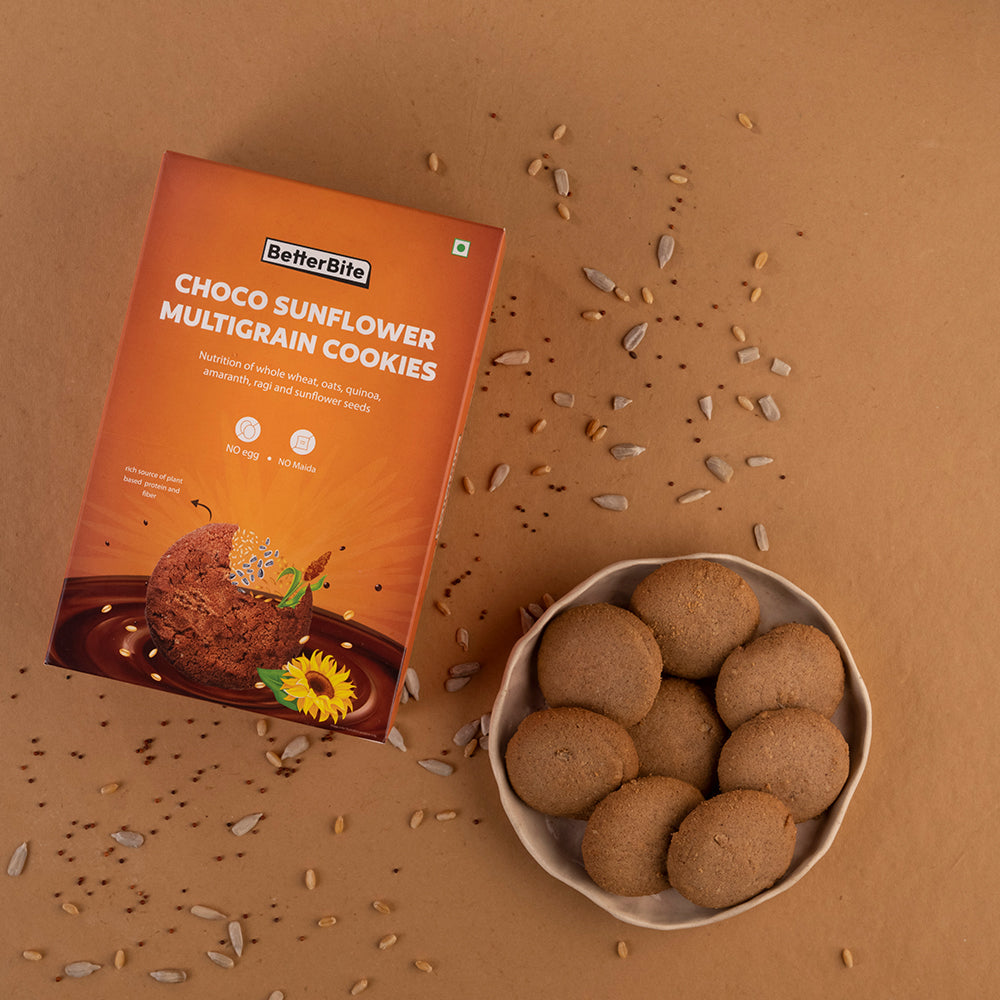Choco Sunflower Multigrain Cookies I No Egg I No Maida I 200gms