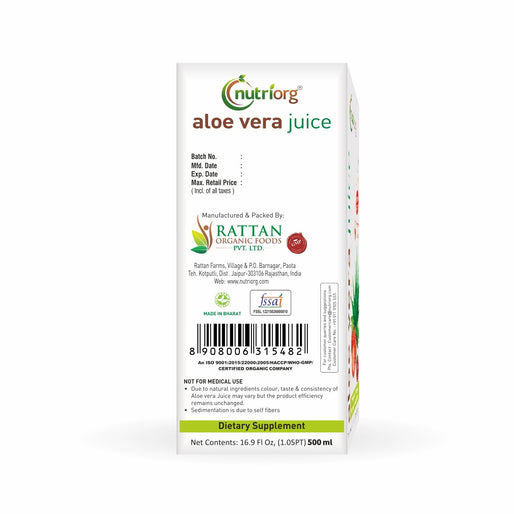 Nutriorg Aloevera Strawberry Juice 500ml