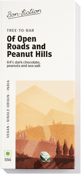 Of Open Roads And Peanut Hills - 64% Peanut Dark Chocolate - Dairy Free - Gluten Free