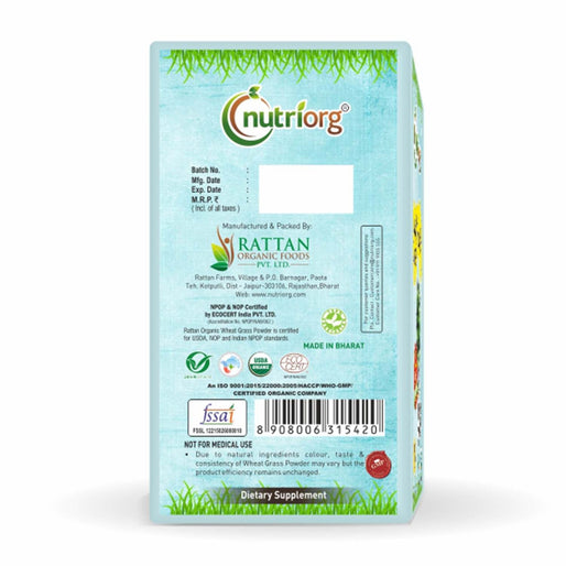 Nutriorg Organic Wheatgrass Powder 100g