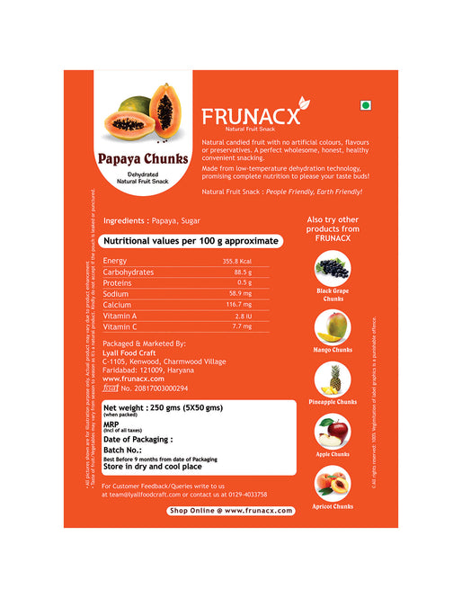 Papaya Chunks - Fast Fruit Snack