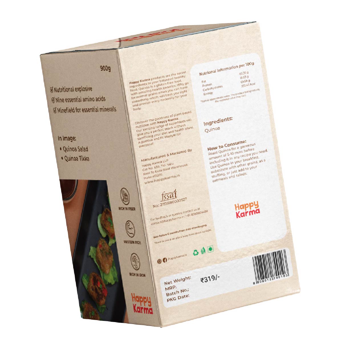 Quinoa Grains 900g | Diet food | Gluten Free | High Fibre | Organic and Nutritious Food