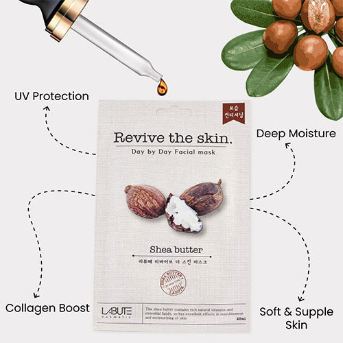 Skin Hydrating Shea Butter Facial Sheet Mask, 23ml