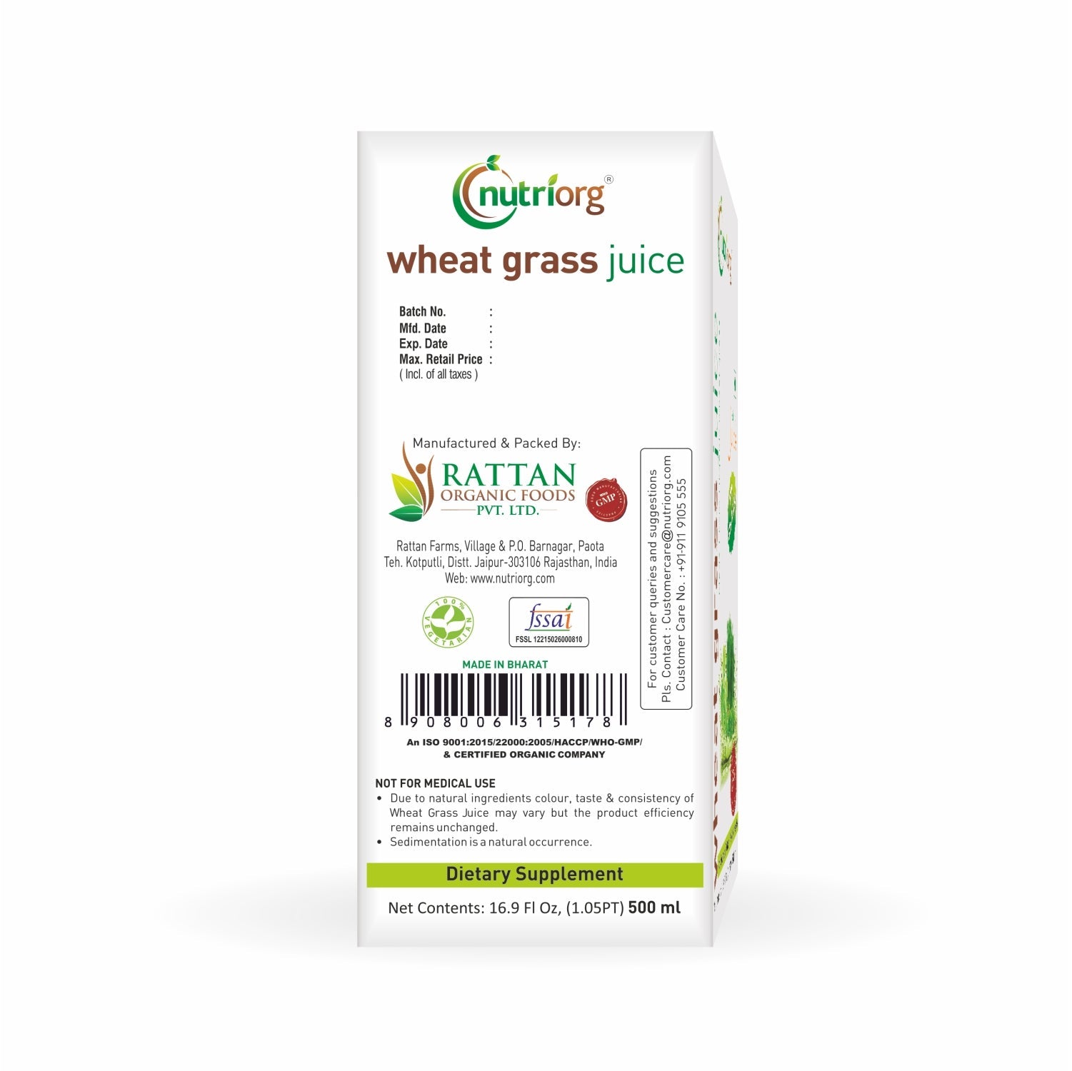 Wheatgrass Juice 500ml