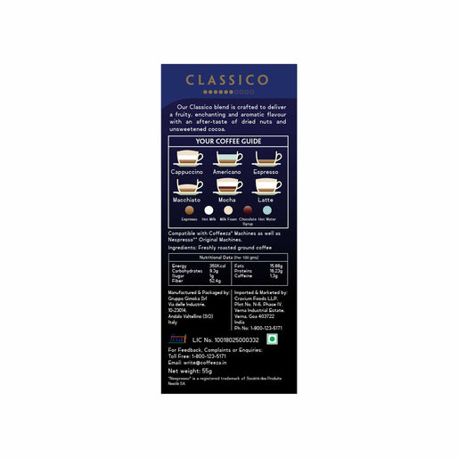 Coffeeza Classico Coffee Capsules, Nespresso Compatible