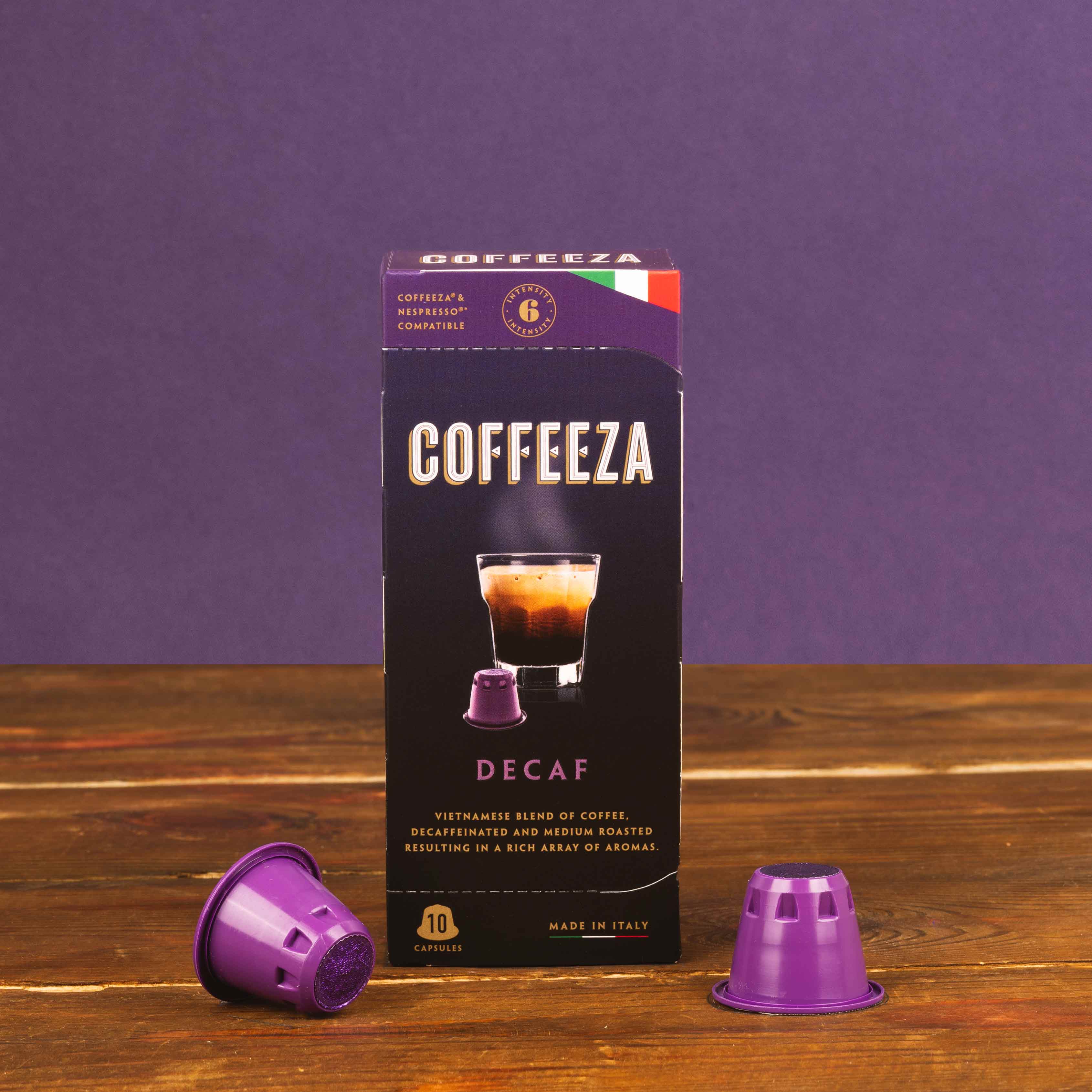 Coffeeza Decaf Coffee Capsules, Nespresso Compatible