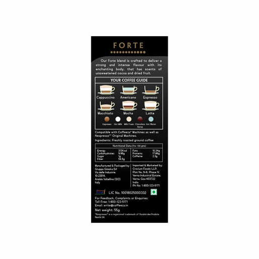 Coffeeza Forte Coffee Capsules, Nespresso Compatible