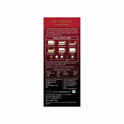 Coffeeza Intenso Coffee Capsules, Nespresso Compatible