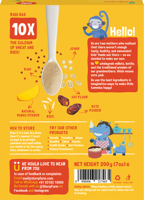 Mango, Ragi & Rice Cereal