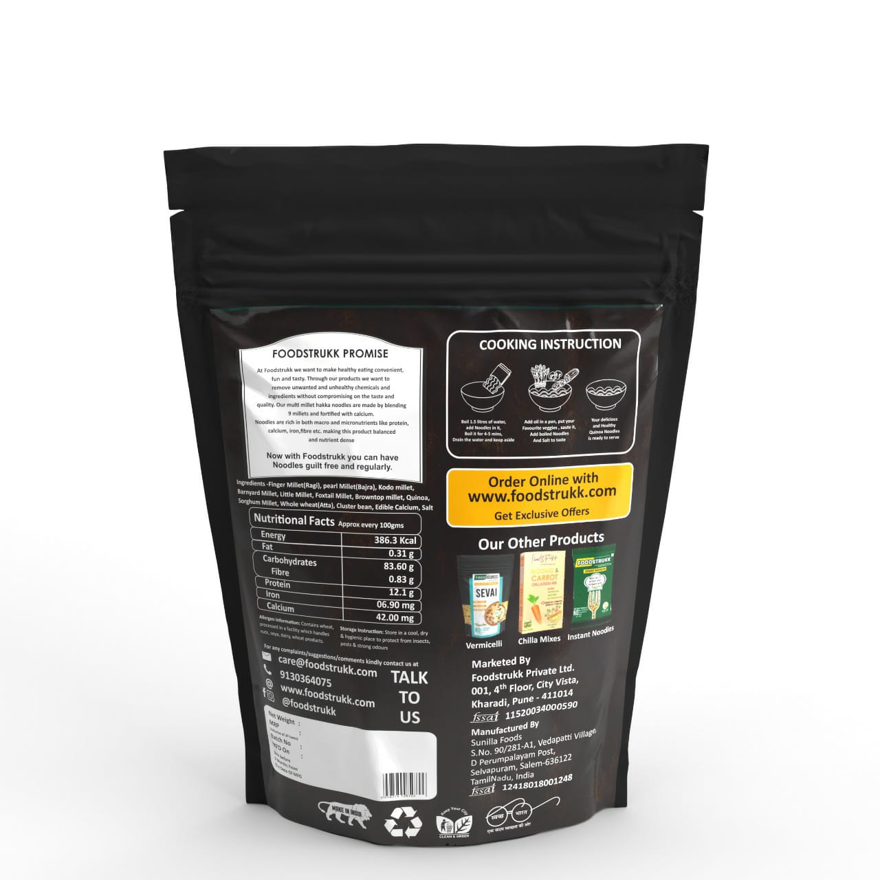 Multimillet Hakka Noodles (9 Grains)