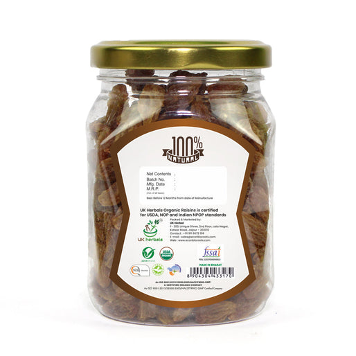 Organically Grown Raisins 150g ( Pack of 2)