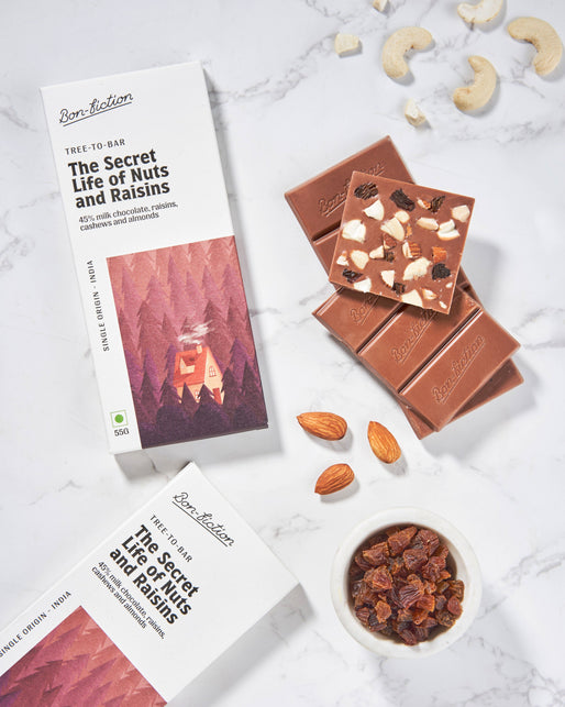 The Secret Life Of Nuts And Raisins - 45% Milk Fruit & Nut Chocolate - Gluten Free