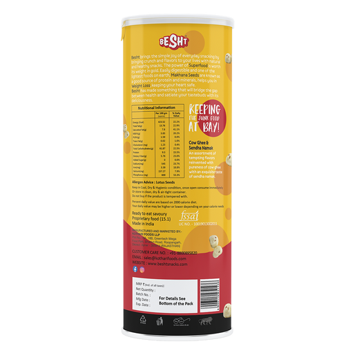 Cow Ghee & Sendha Namak Roasted Makhana