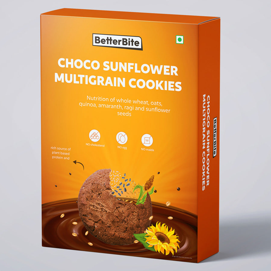 Choco Sunflower Multigrain Cookies I No Egg I No Maida I 200gms
