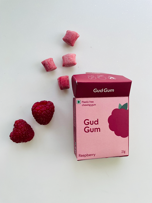 Raspberry Gum- Pack of 2 (15 pieces per pack)
