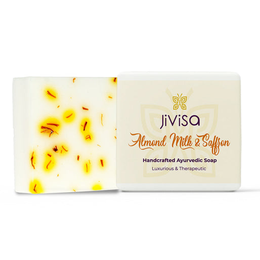 Luxury Almond Milk & Saffron Handcrafted Ayurvedic Soap