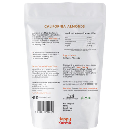 California Almonds 100g- Natural Dry Fruit