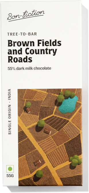 Brown Fields And Country Roads - 55% Dark Milk Chocolate -  Gluten Free