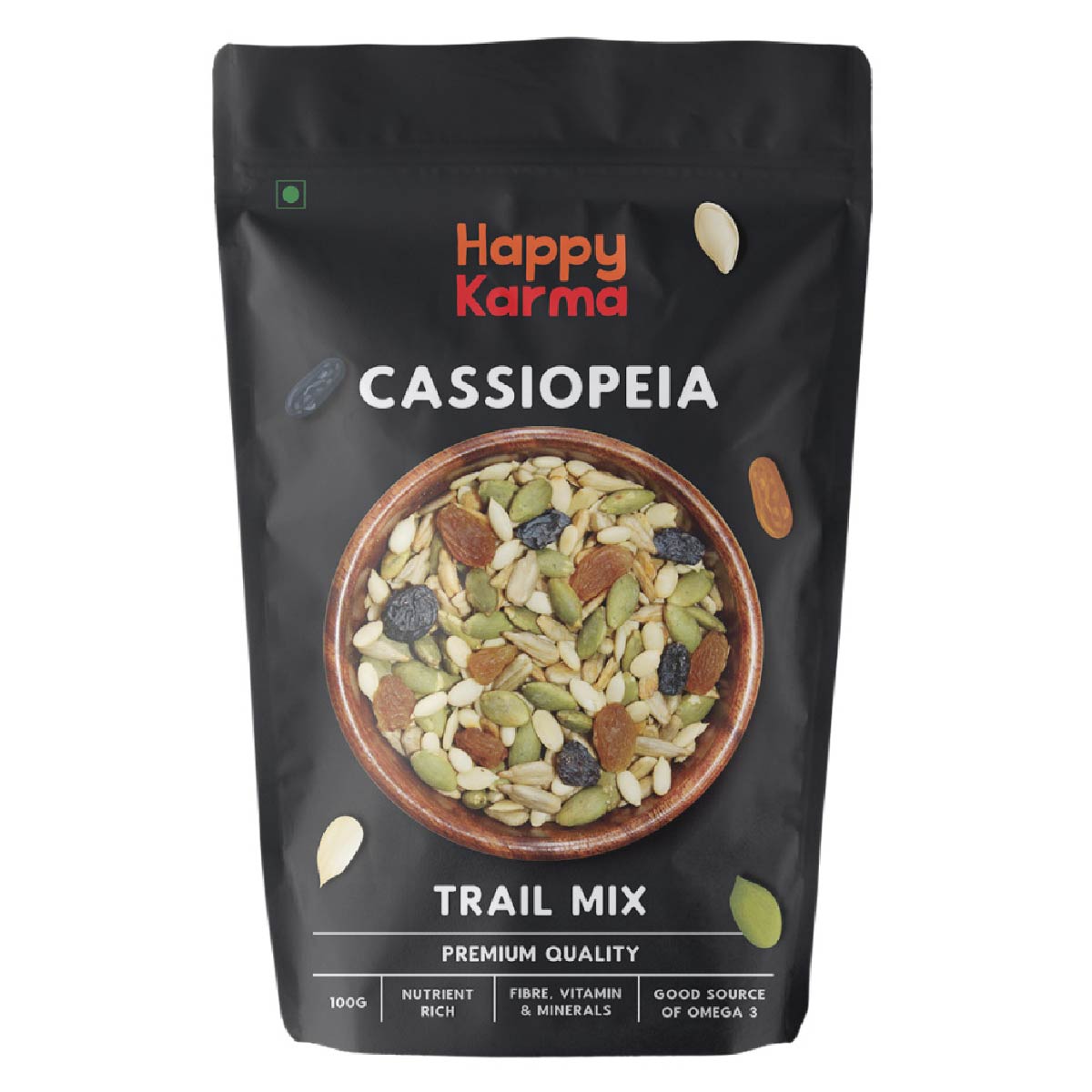 Happy Karma Cassiopeia Trail Mix 100g | Mixed Super Seeds | Nutritional Goodness | Healthy Snacks |