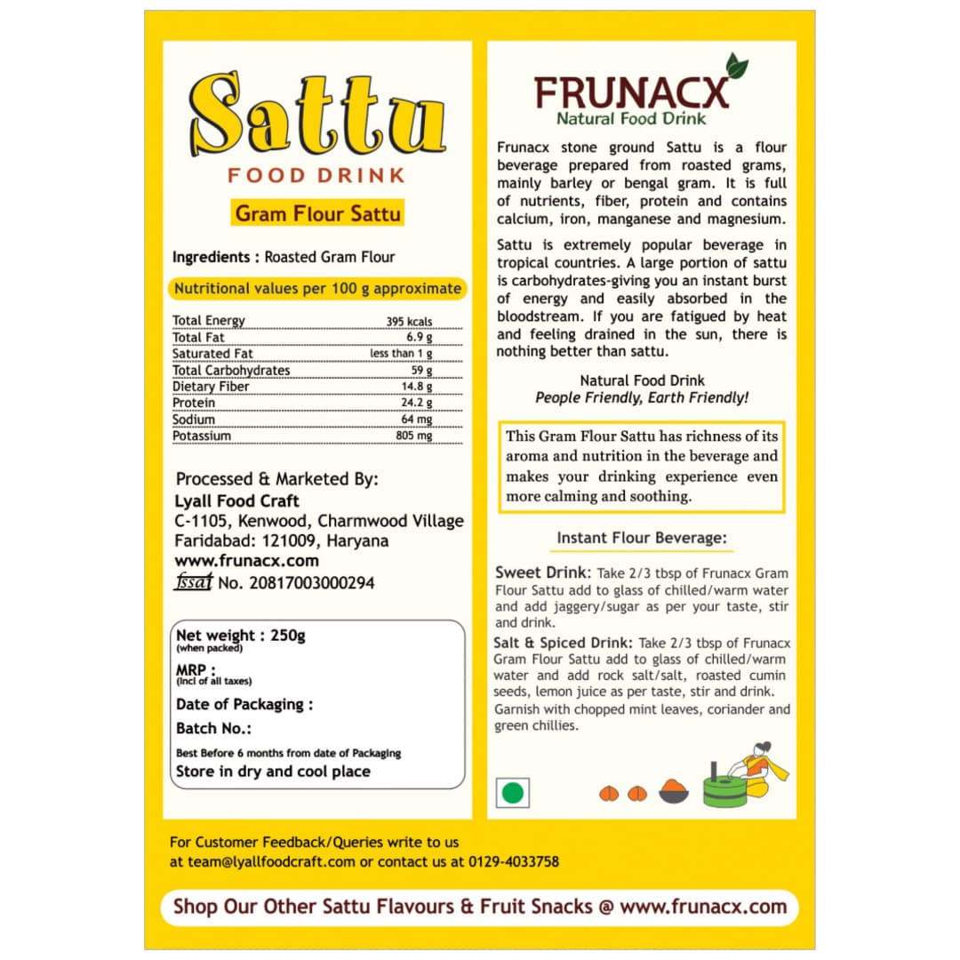 Gram Flour Sattu - Natural Protein Drink