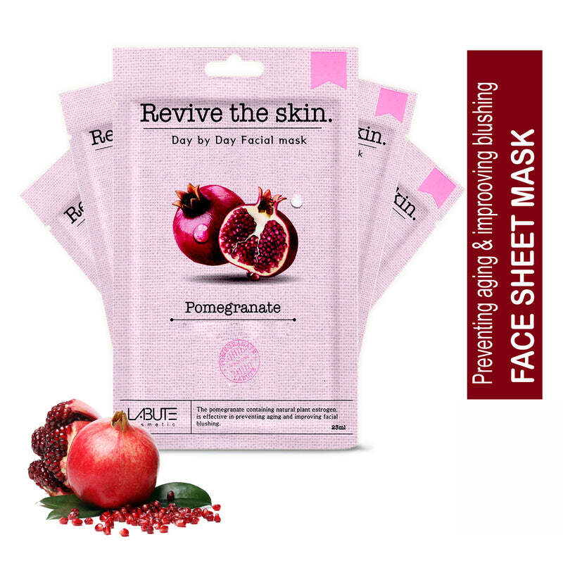Brightening Pomegranate Facial Sheet Mask, 23 ml
