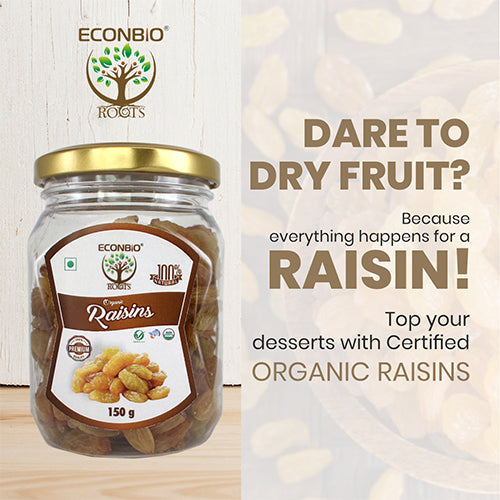 Organically Grown Raisins 150g ( Pack of 2)