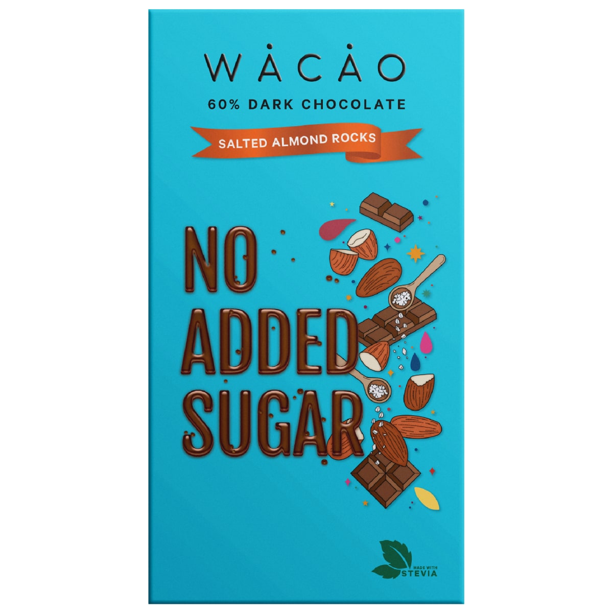 Sugar Free Chocolate - 60% Salted Almond Rocks