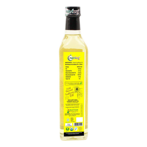 Organic Sunflower Oil 500ml Glass Bottle