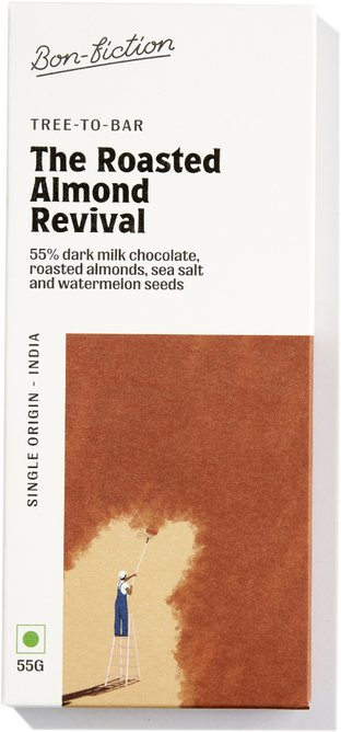 The Roasted Almond Revival- 55% Milk Roasted Almonds Chocolate - Gluten Free